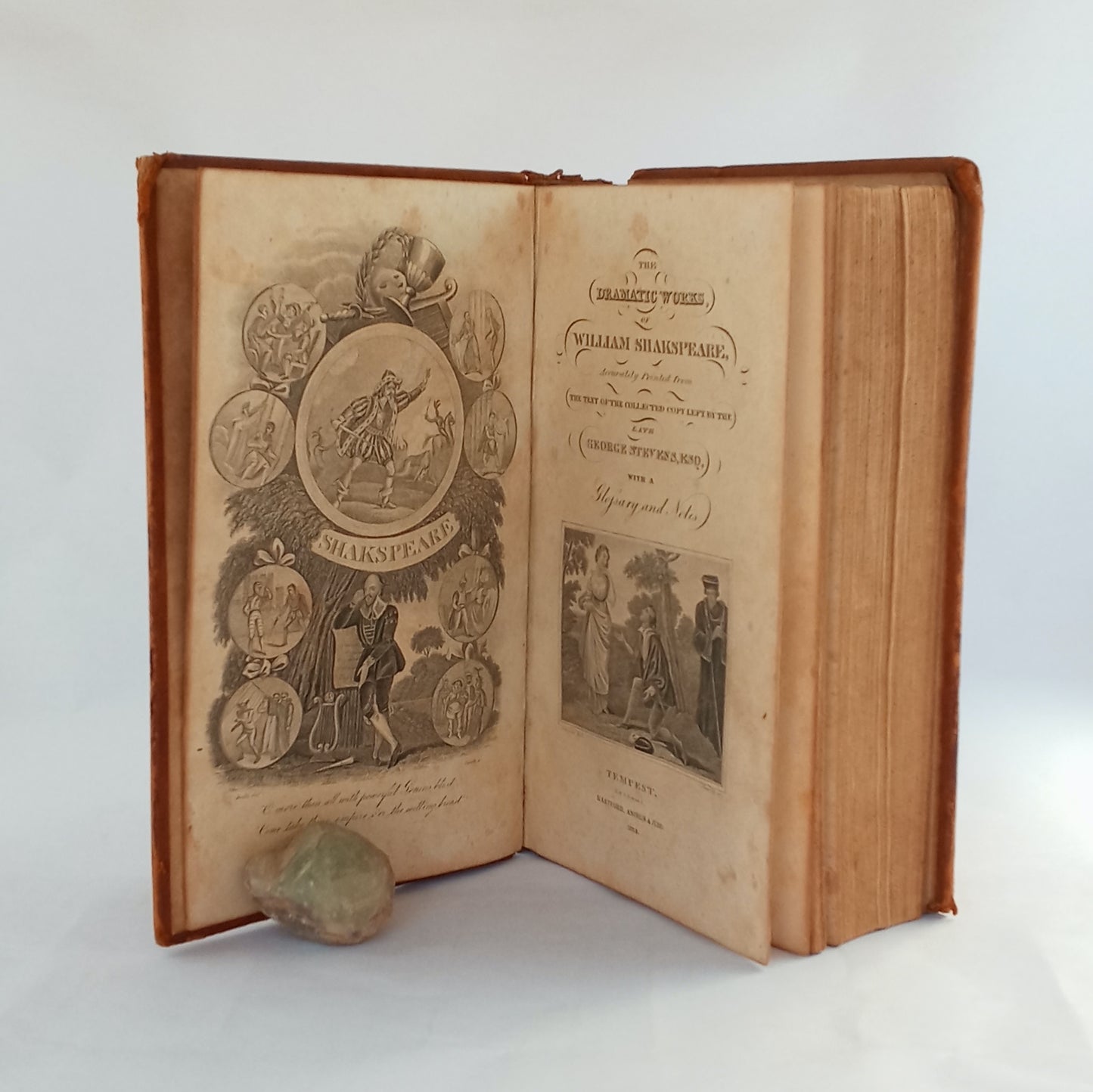 The Dramatic Works of William Shakespeare, accurately printed from the text of the corrected copy left by the late George Stevens, Esq., with a glossary and notes, and a sketch of the life of Shakespeare. In two volumes, vol. II ONLY book cover
