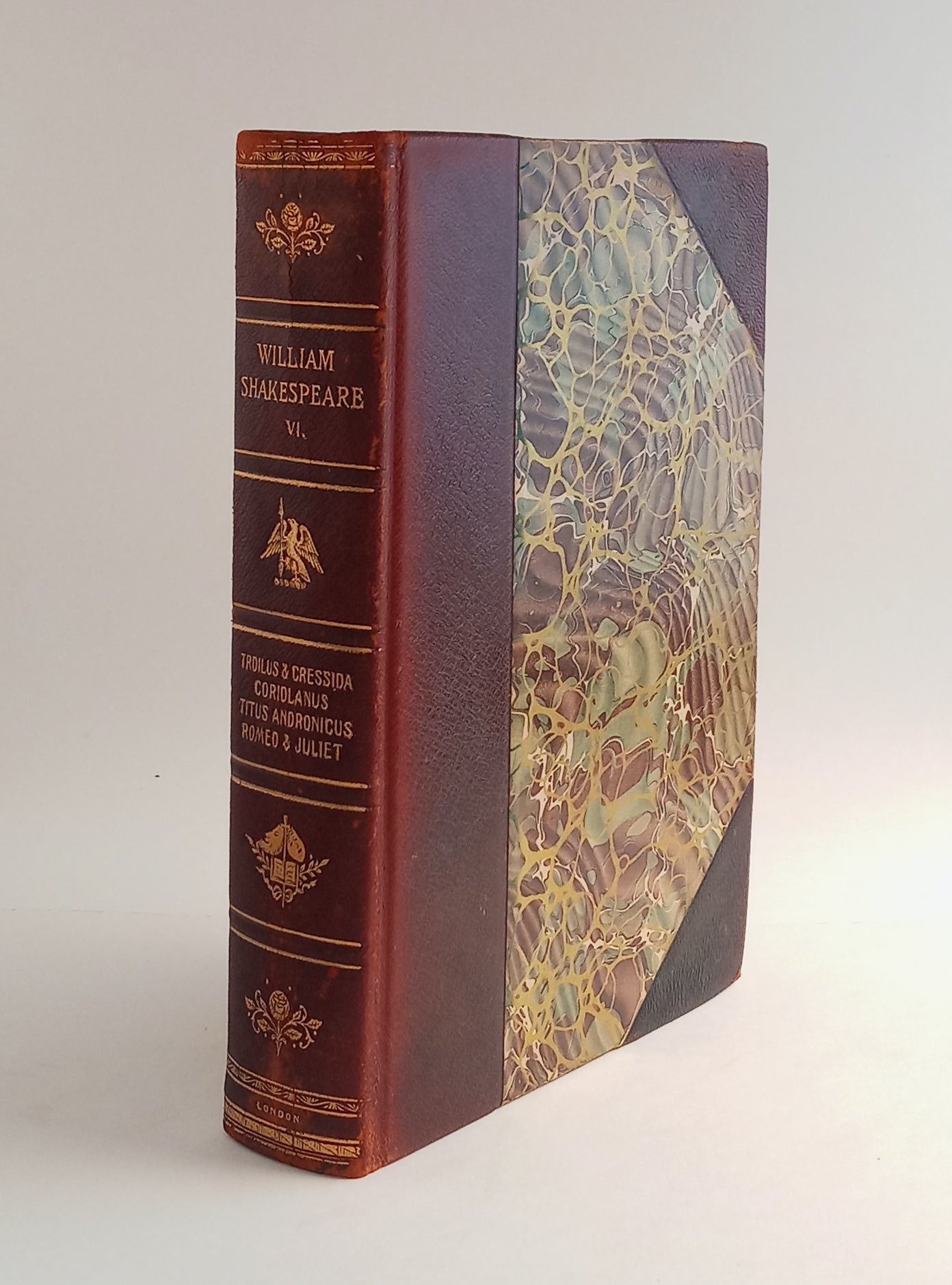 The Complete Works of William Shakespeare in Ten Volumes, Volume VI ONLY: Troilus and Cressida, Coriolanus, Titus Andronicus, Romeo and Juliet; The Stratford-on-Avon Edition book cover