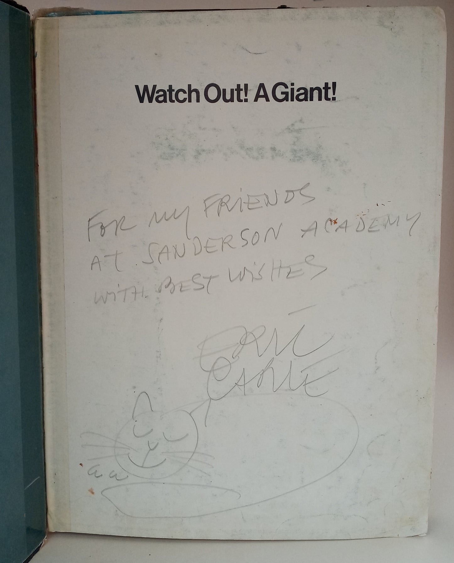 Watch Out! A Giant! book cover