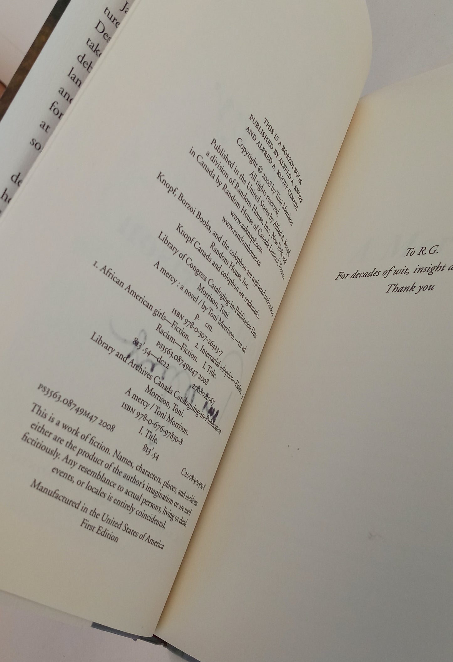 A Mercy book cover