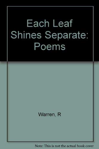 Each Leaf Shines Separate book cover