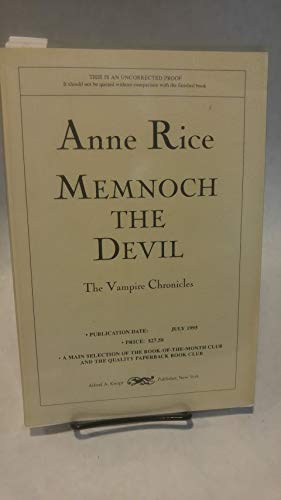 Memnoch the Devil book cover
