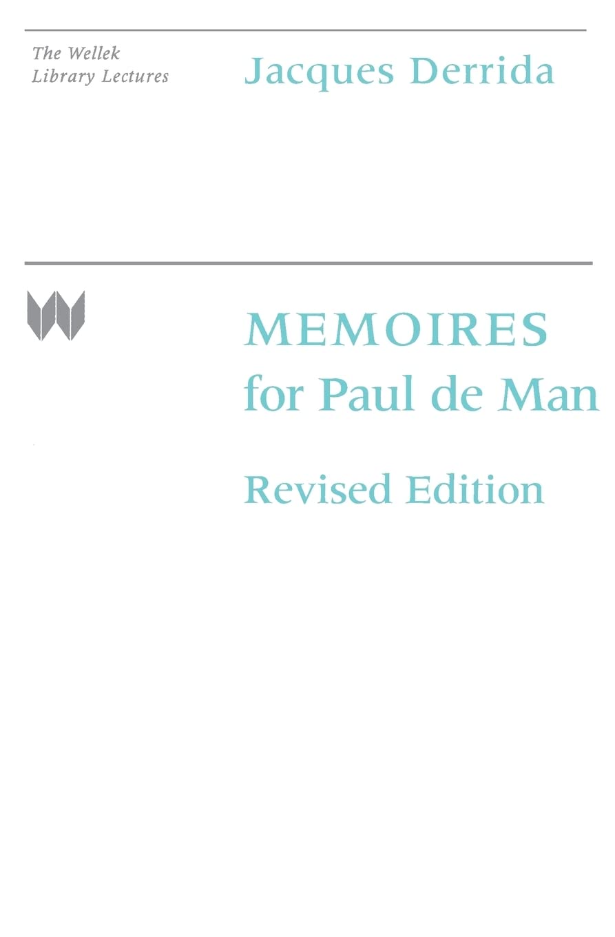 Memoires for Paul de Man (Revised) book cover