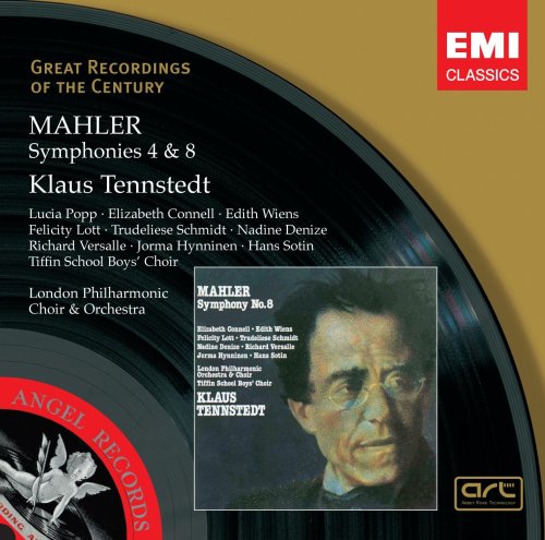 Mahler: Symphonies #4 & 8 'Symphony of a Thousand' - Klaus Tennstedt, London Philharmonic Orchestra & Choir book cover