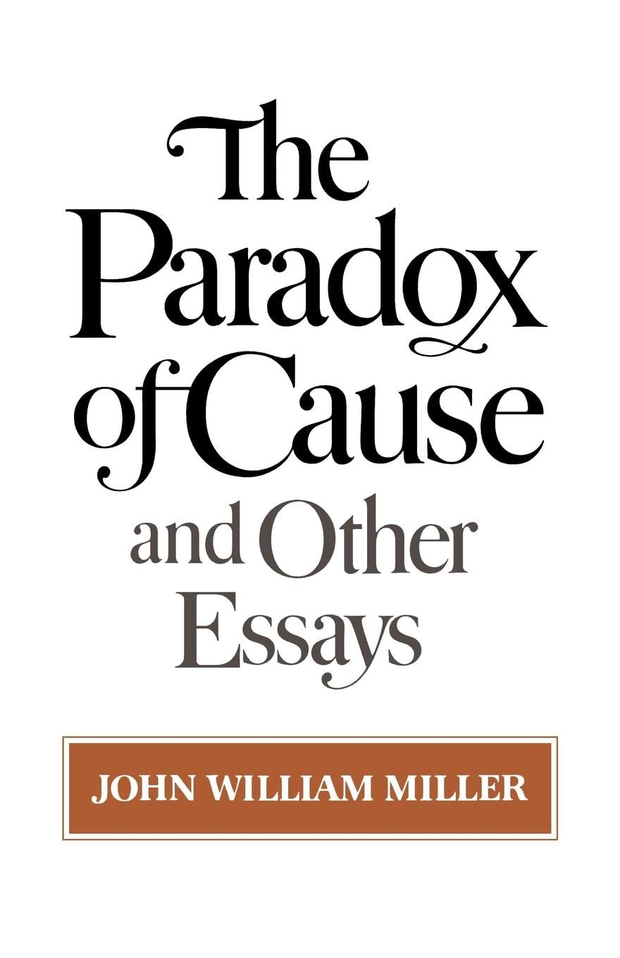 Paradox of Cause and Other Essays book cover