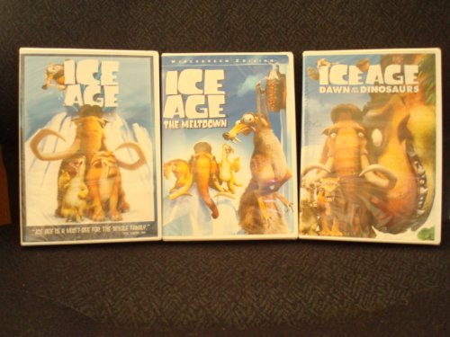 Ice Age 1 2 3 Bundle Collection Combo DVD Set "Ice Age - The Meltdown - Dawn of the Dinosaur"
