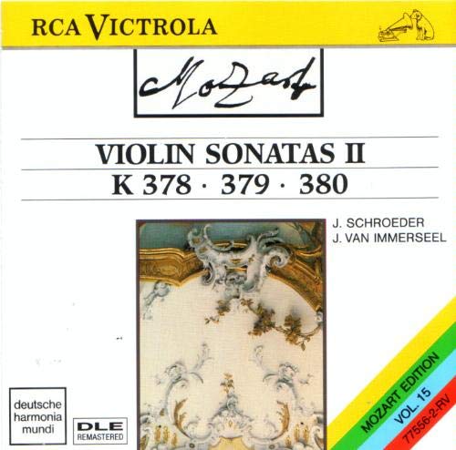 Wolfgang Amadeus Mozart: Violin Sonatas II - K378 / K379 / K380 - Mozart Edition Vol. 15 - Jaap Schroeder / Jos van Immerseel book cover