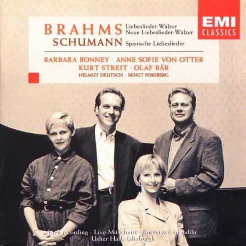 Brahms - Liebeslieder-Walzer, etc. / Bonney, von Otter, Streit, Bär, Deutsch, Forsberg book cover