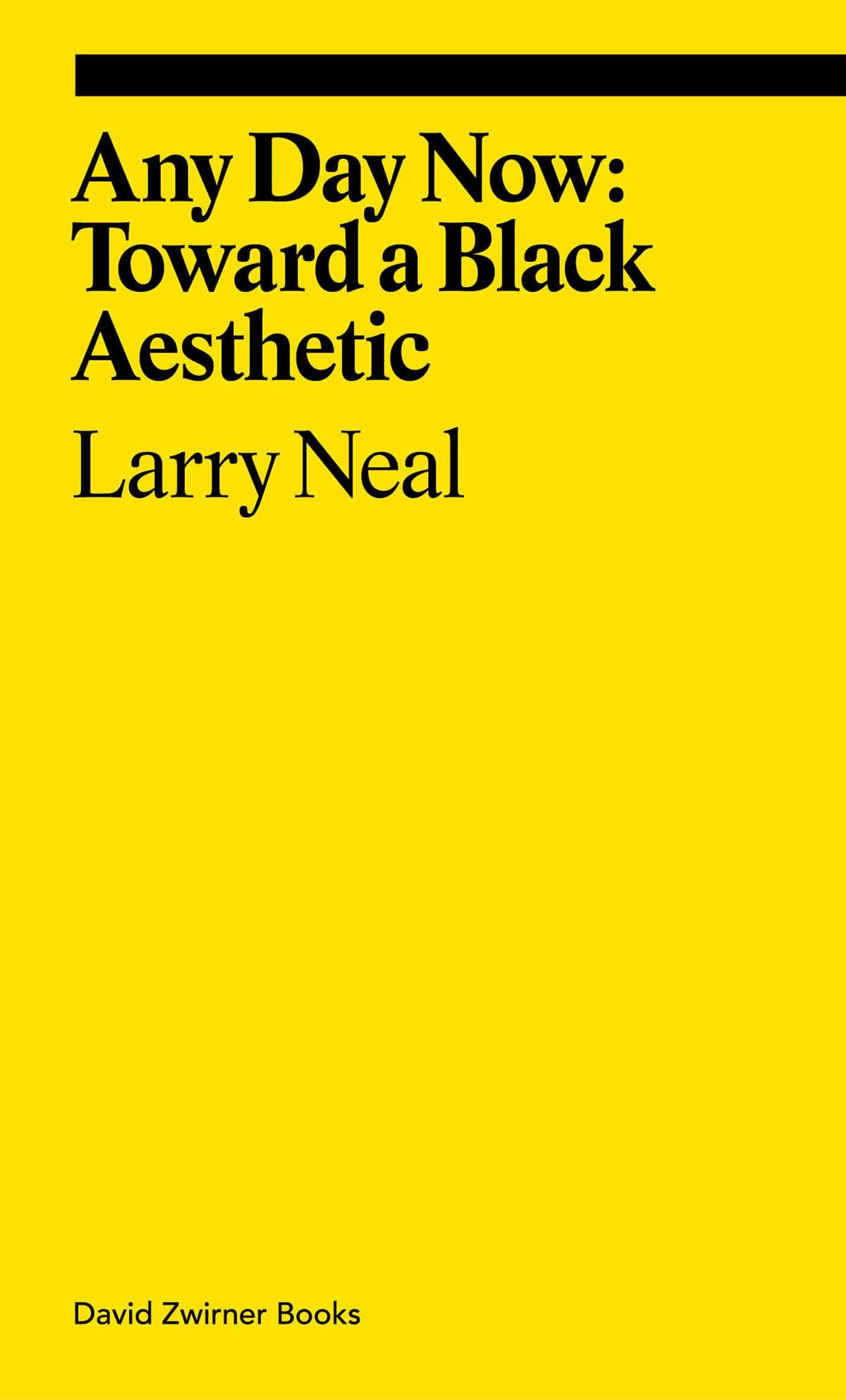 Any Day Now: Toward a Black Aesthetic book cover