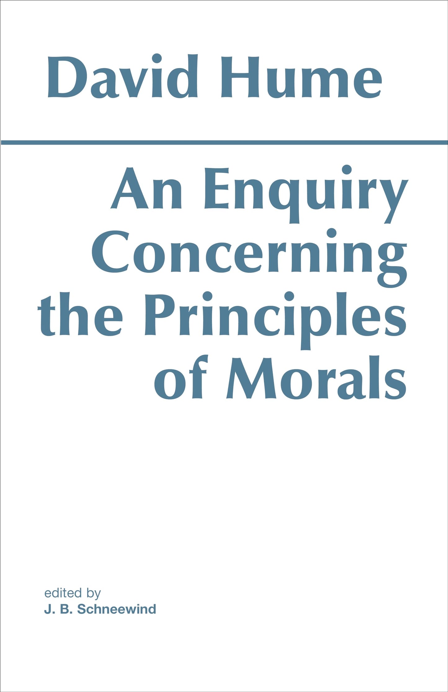 Enquiry Concerning the Principles of Morals book cover