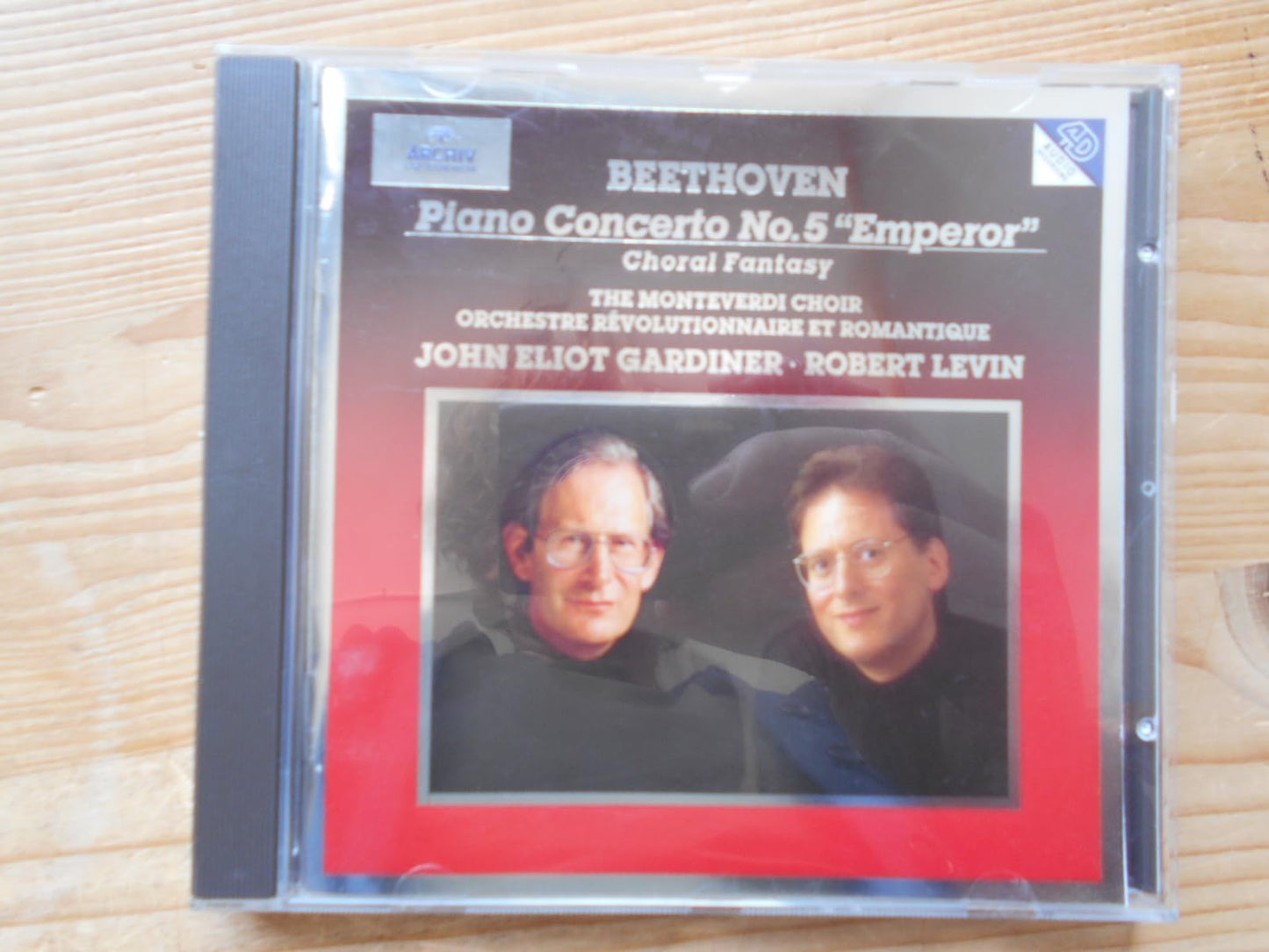 Beethoven: Piano Concerto No. 5 "Emperor" - Choral Fantasy / R. Levin, Gardiner book cover