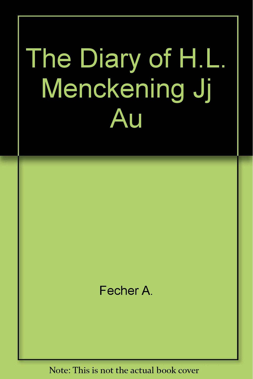 Diary of H.L. Mencken book cover