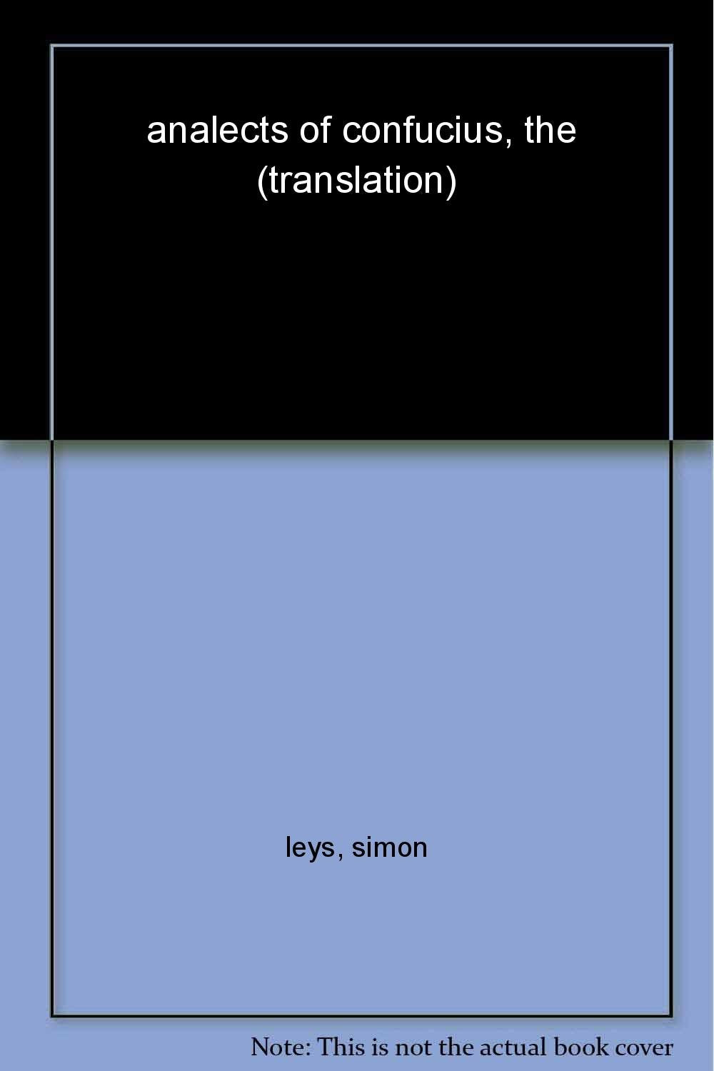 Analects of Confucius book cover