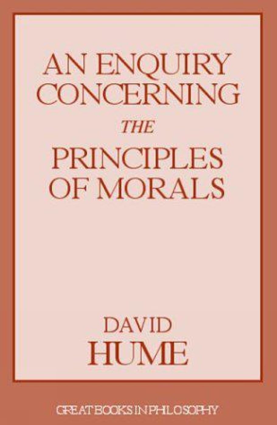 Enquiry Concerning the Principles of Morals book cover
