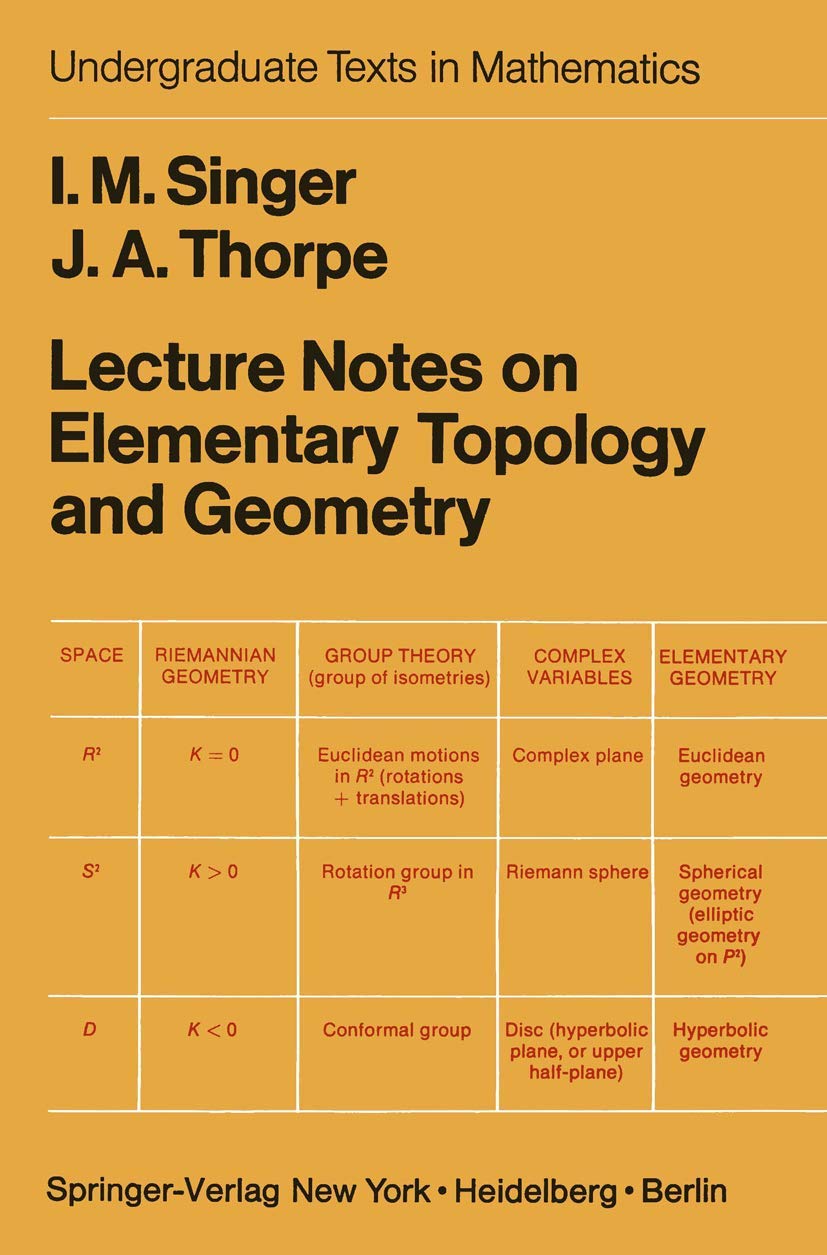 Lecture Notes on Elementary Topology and Geometry (Reprint 1976.) book cover