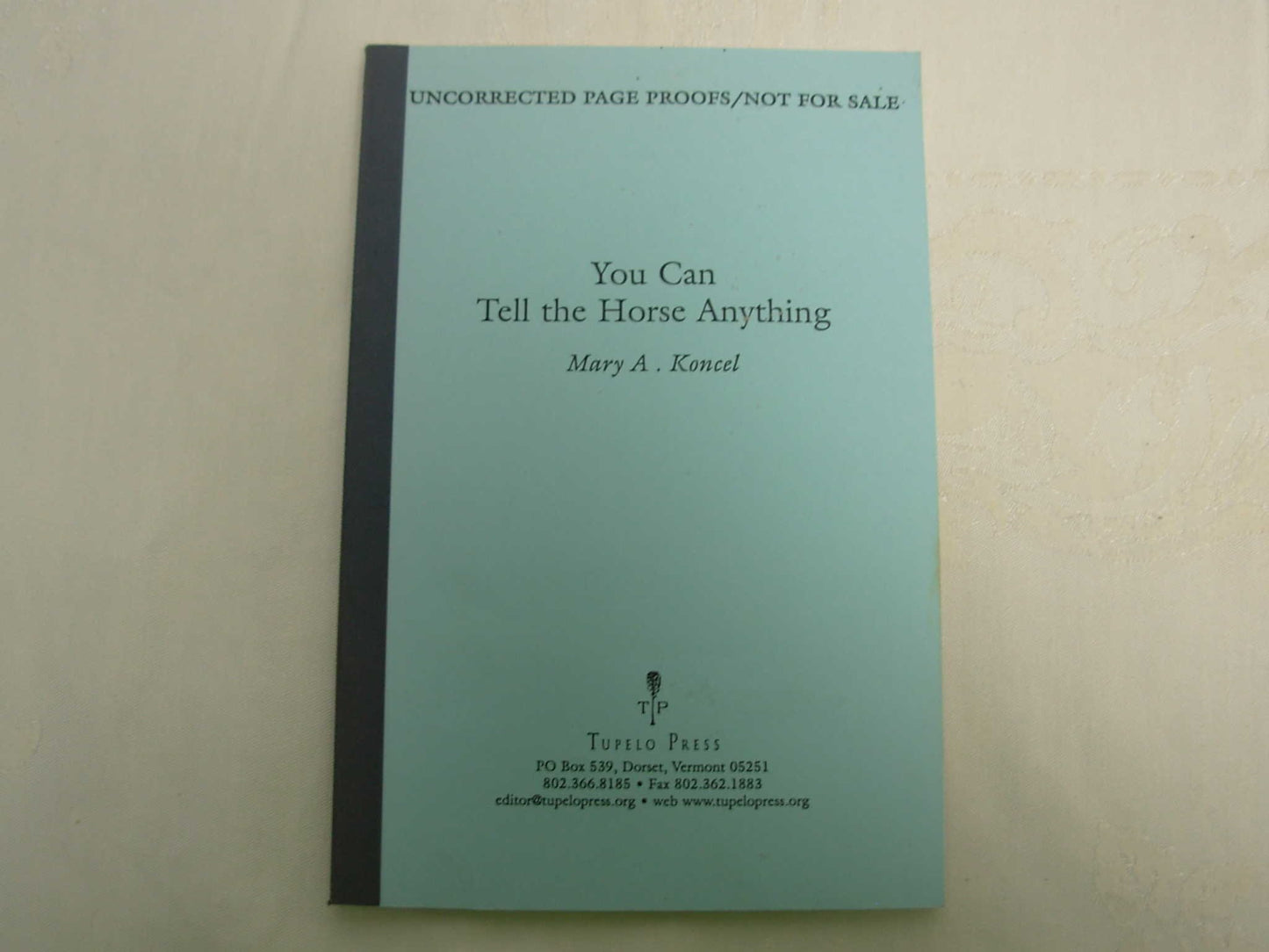 You Can Tell the Horse Anything book cover