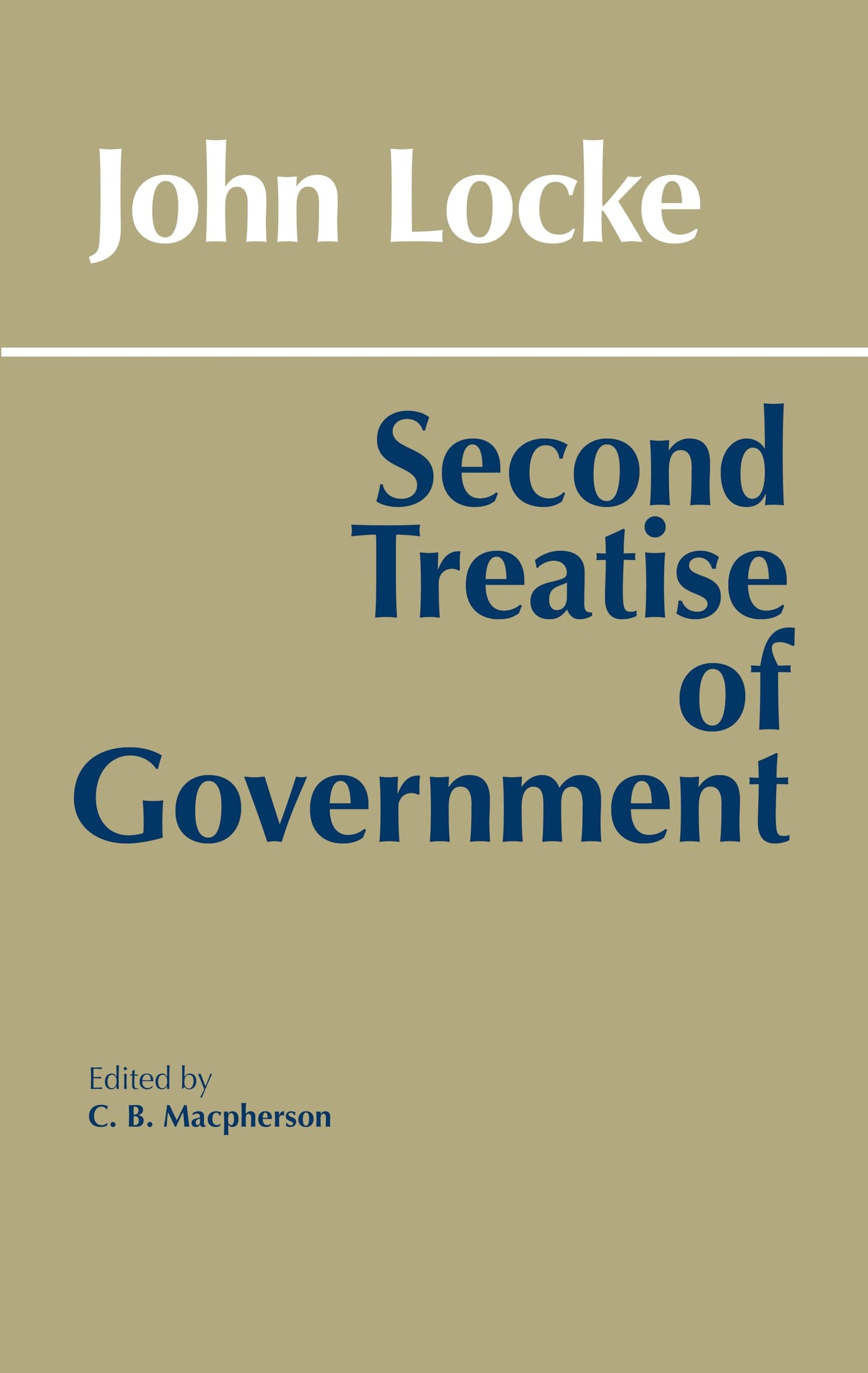 Second Treatise of Government (UK) book cover