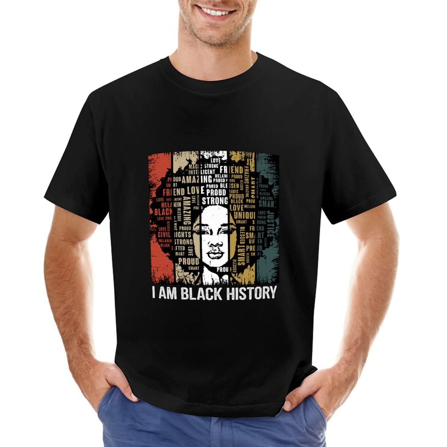 Ztpic Black History Month Apparel I Am Black History Shirt for Women Men's Casual Crewneck African American Tees Unisex book cover