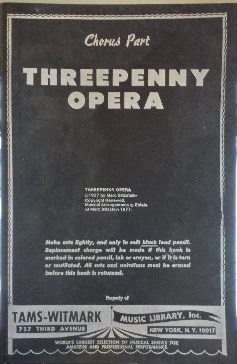 The Threepenny Opera book cover
