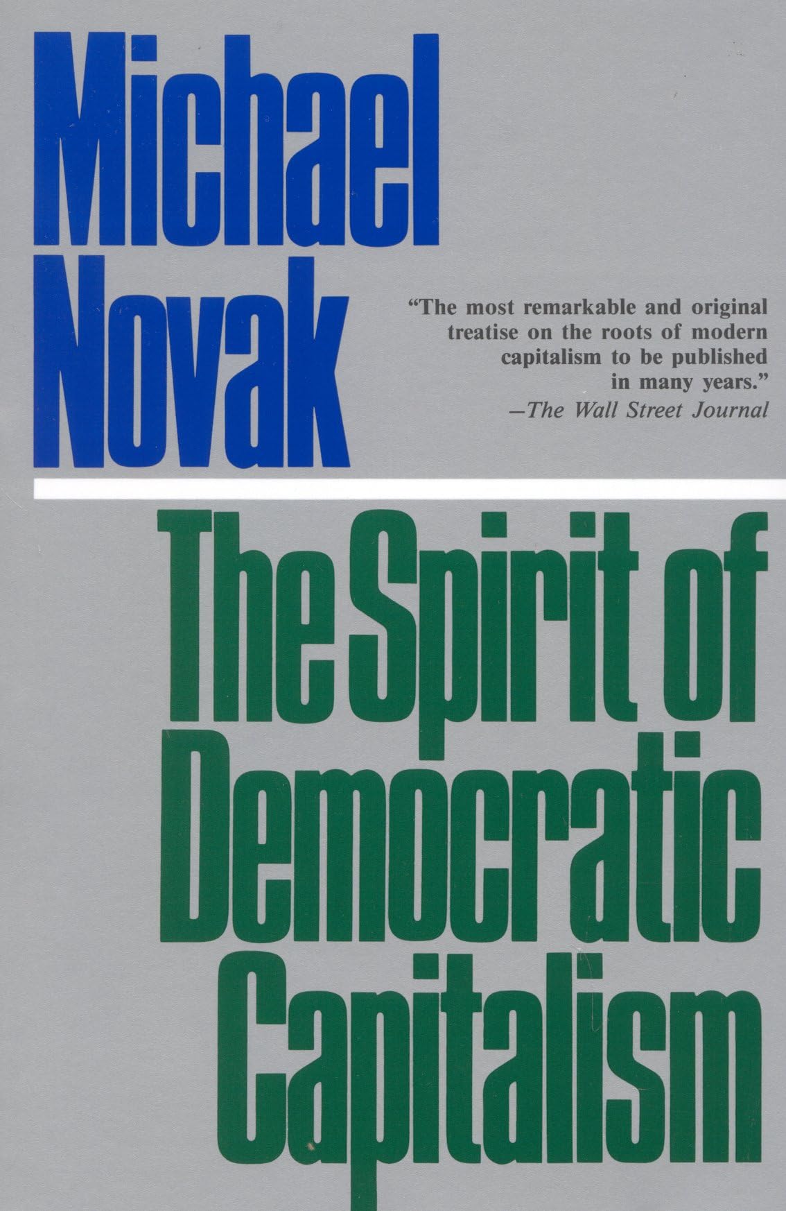 Spirit of Democratic Capitalism book cover