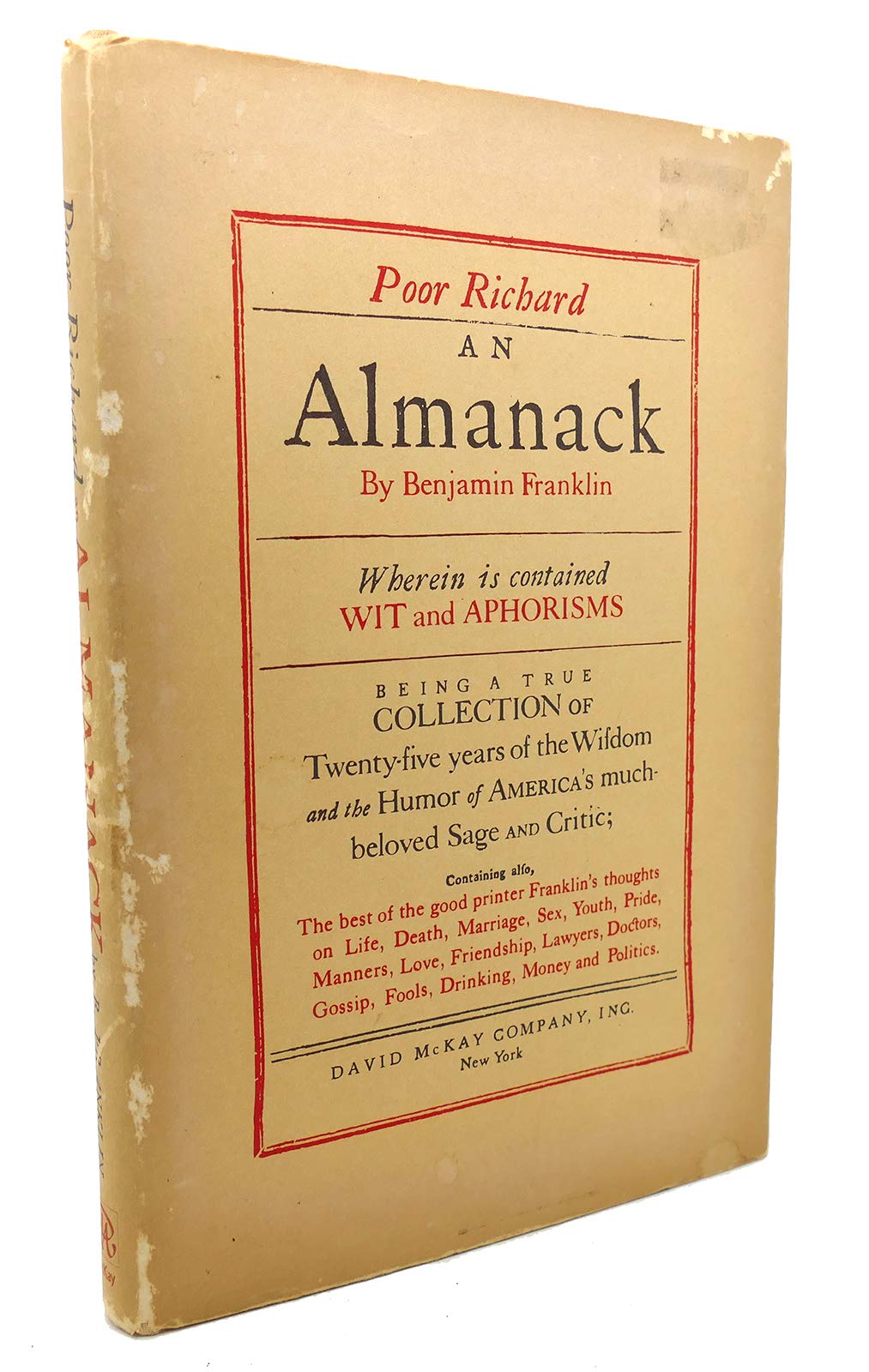 Poor Richard: An Almanack book cover