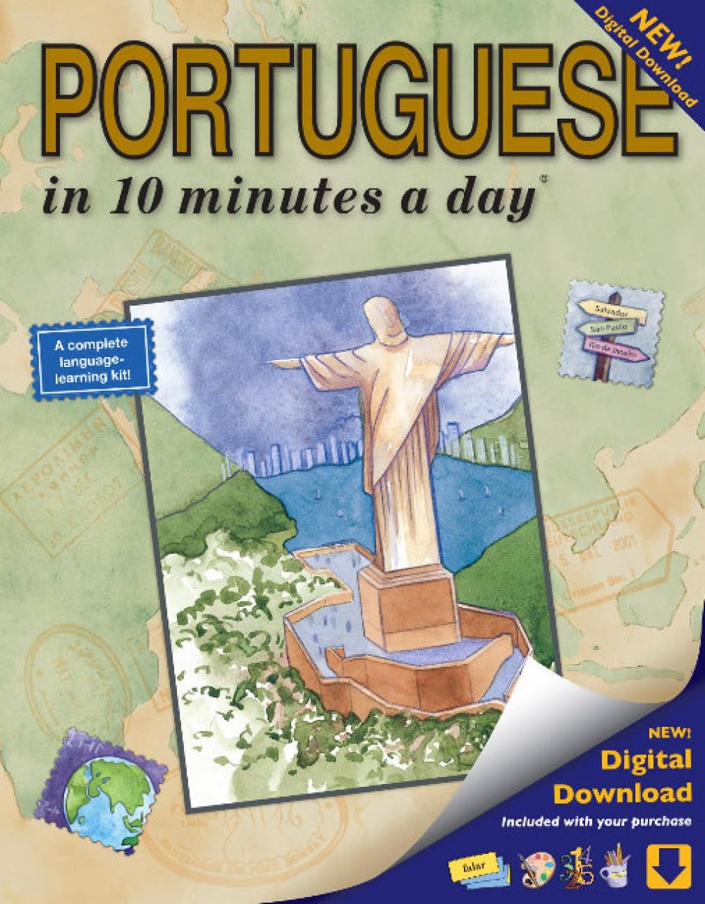 Portuguese in 10 Minutes a Day book cover