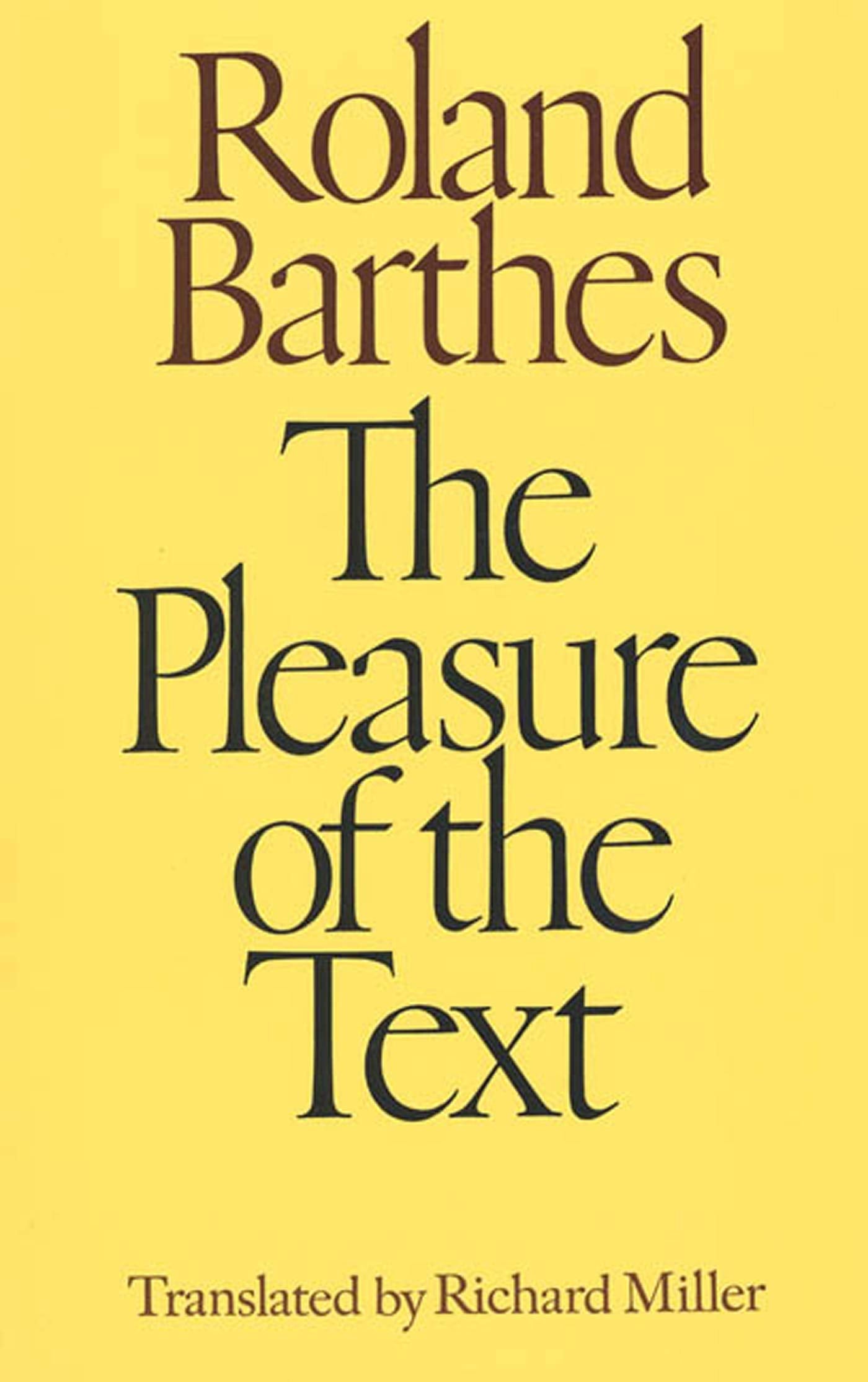 Pleasure of the Text book cover