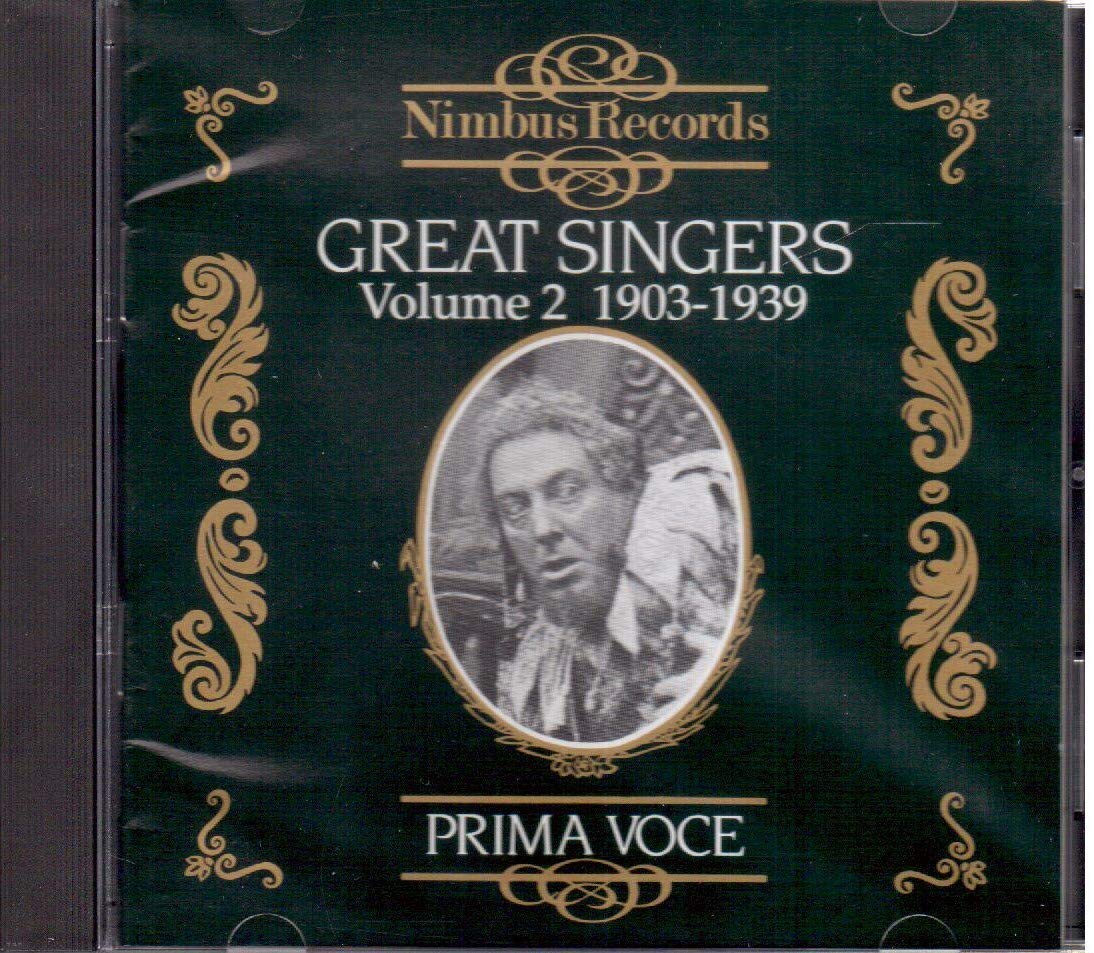 Prima Voce: Great Singers, Volume 2 1903-1939 book cover