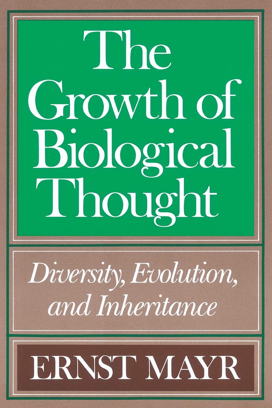 Growth of Biological Thought: Diversity, Evolution, and Inheritance book cover