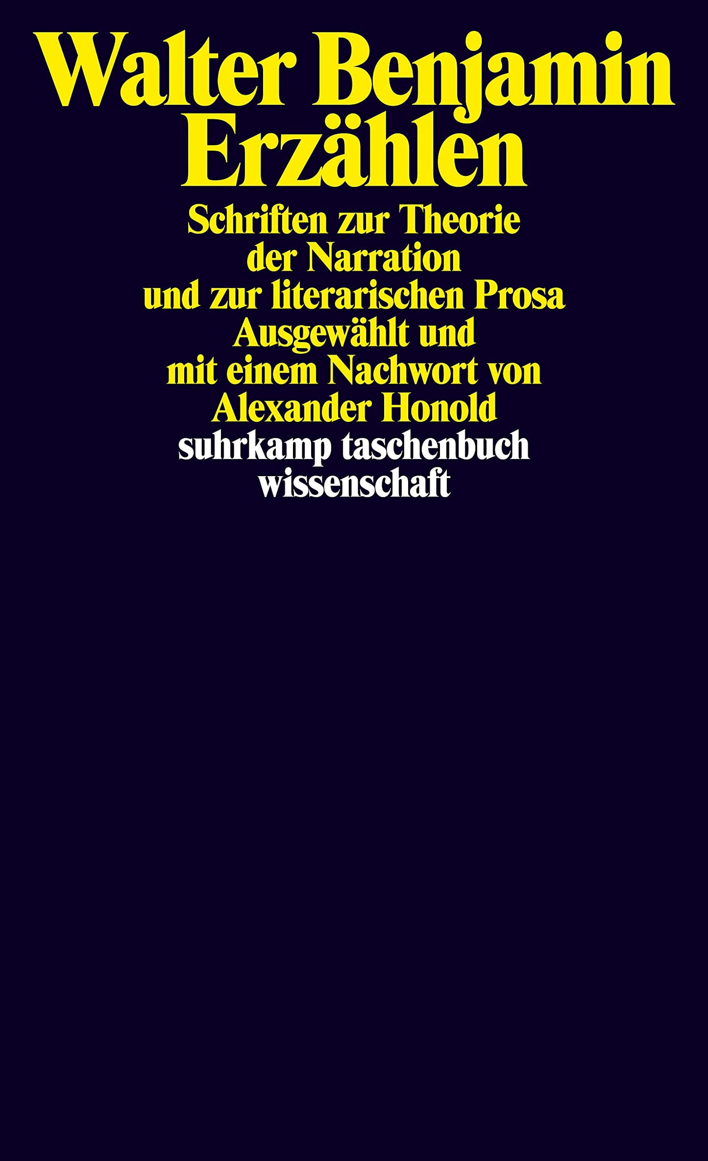 Erzählen: Schriften zur Theorie der Narration und zur literarischen Prosa book cover