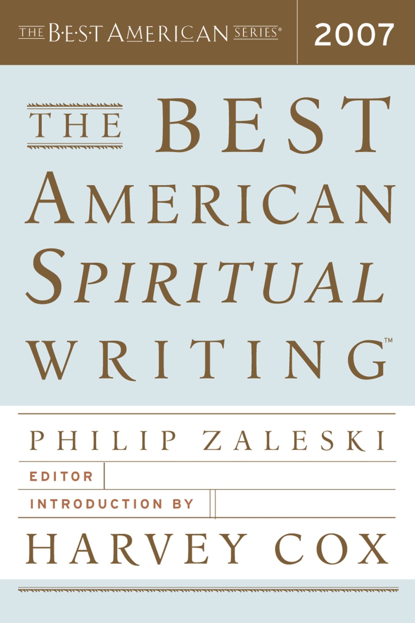 Best American Spiritual Writing (2007) (2007) book cover