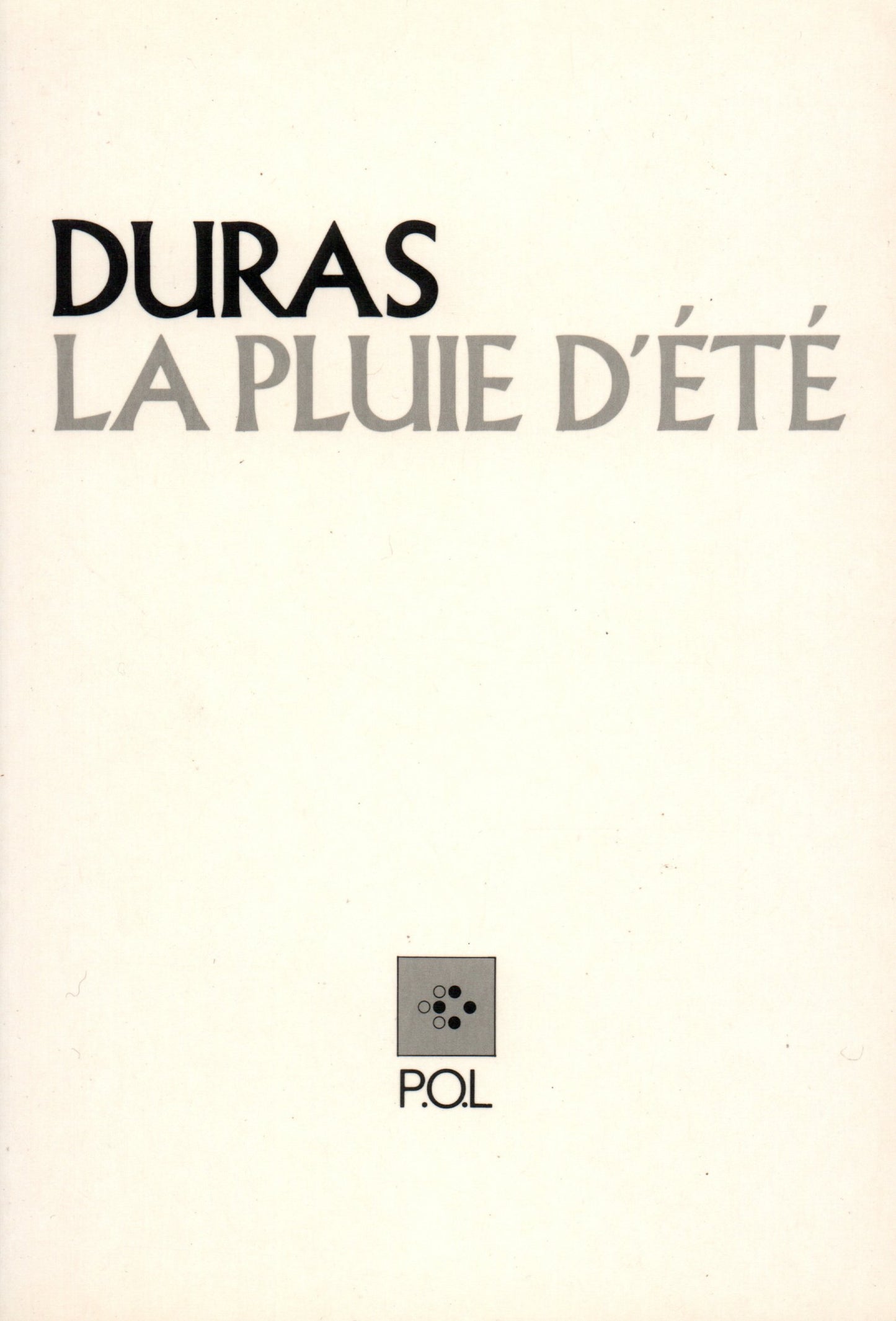 La pluie d'été book cover