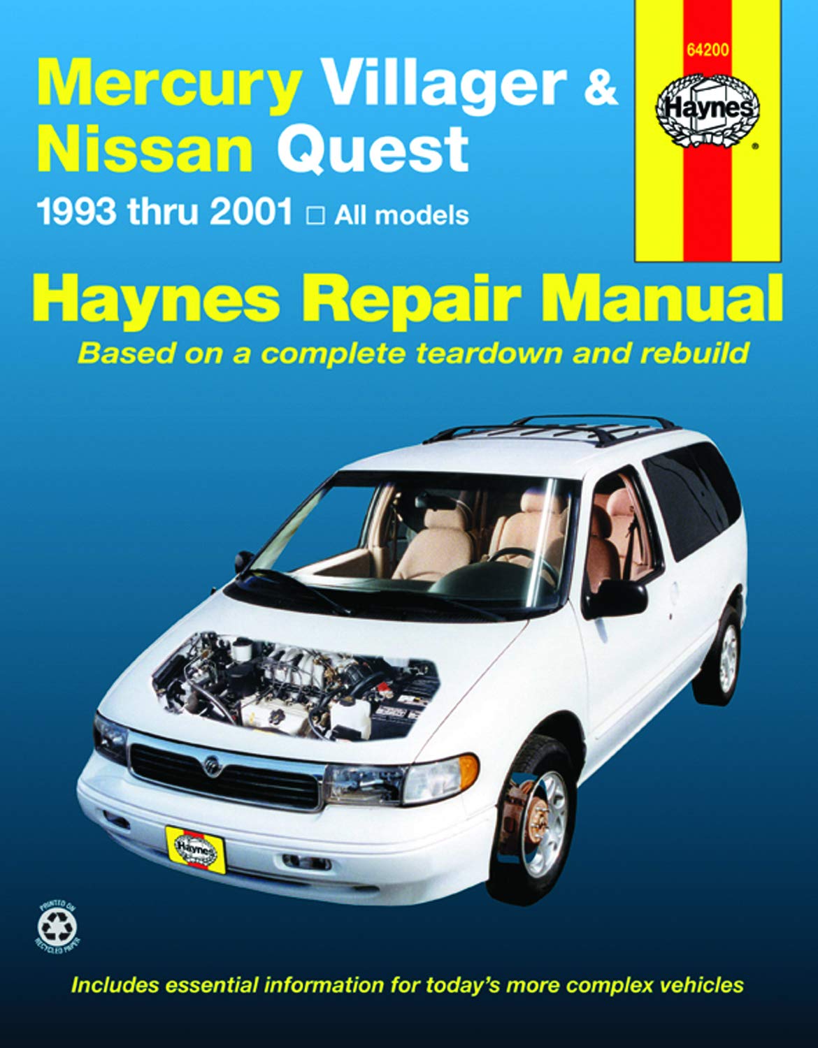 Haynes Mercury Villager and Nissan Quest: 1993 Thru 1998