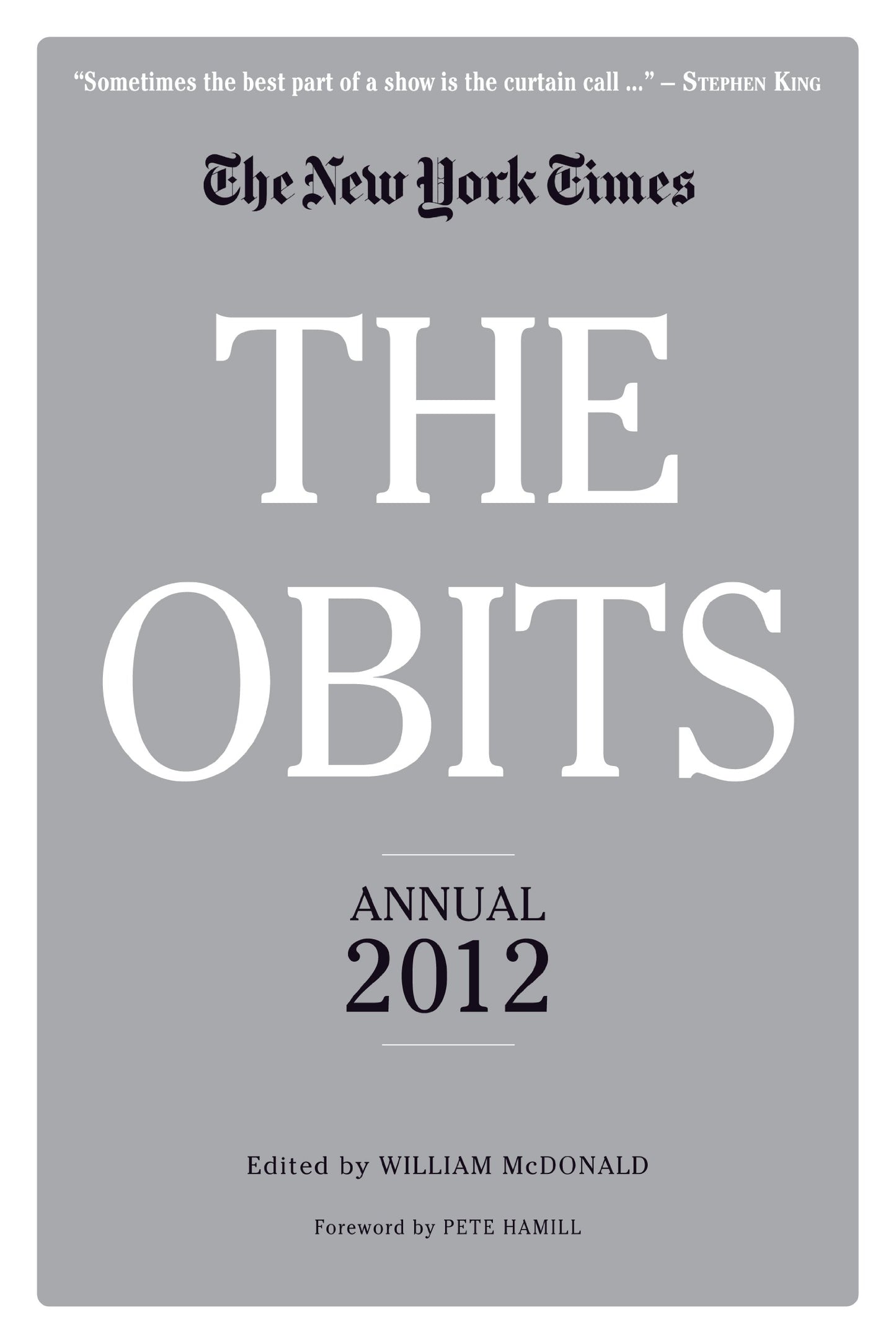 Obits: The New York Times Annual (2012) book cover