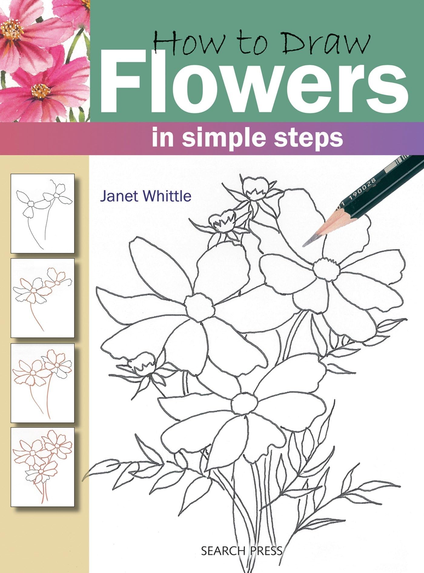 How to Draw Flowers in Simple Steps book cover