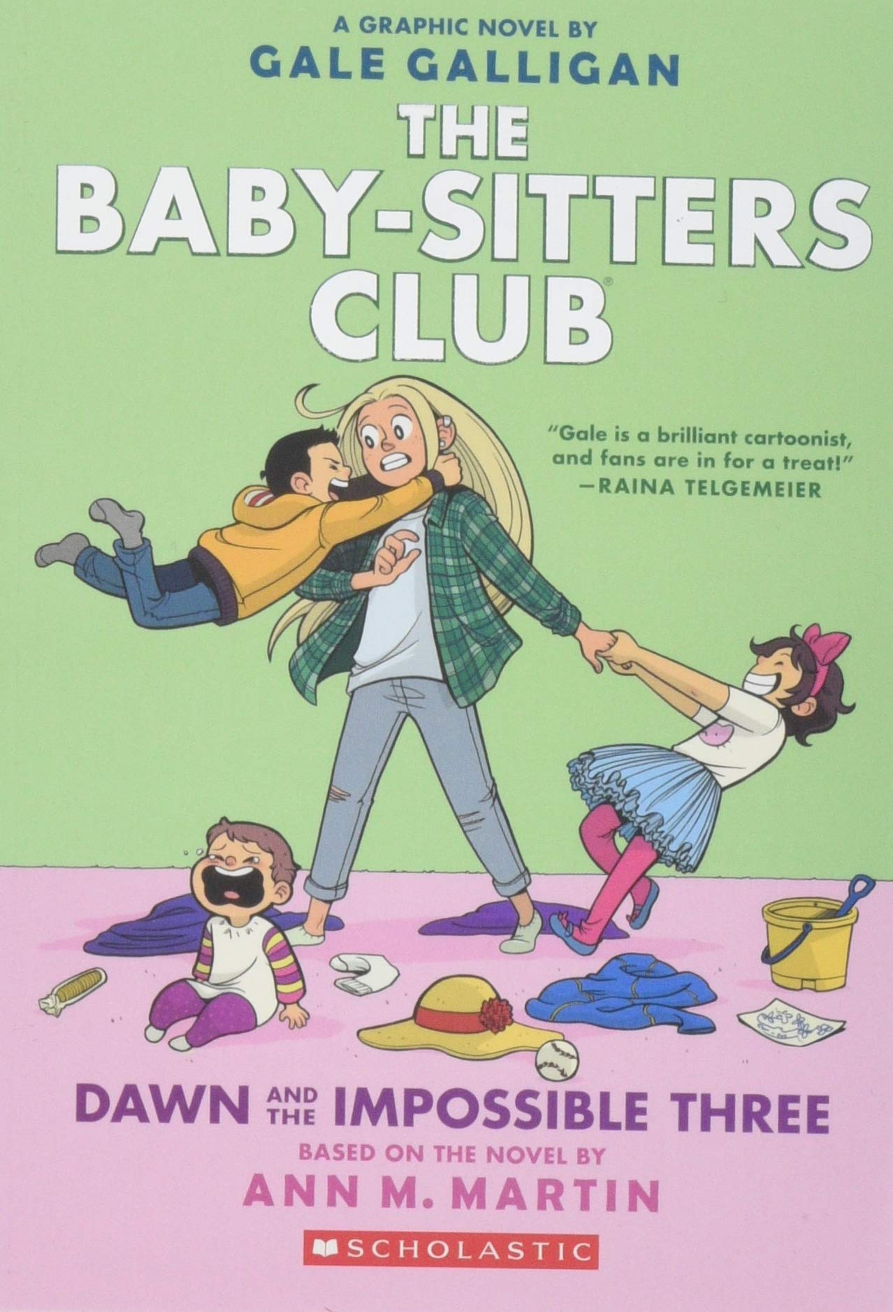 Dawn and the Impossible Three: A Graphic Novel (the Baby-Sitters Club #5) book cover