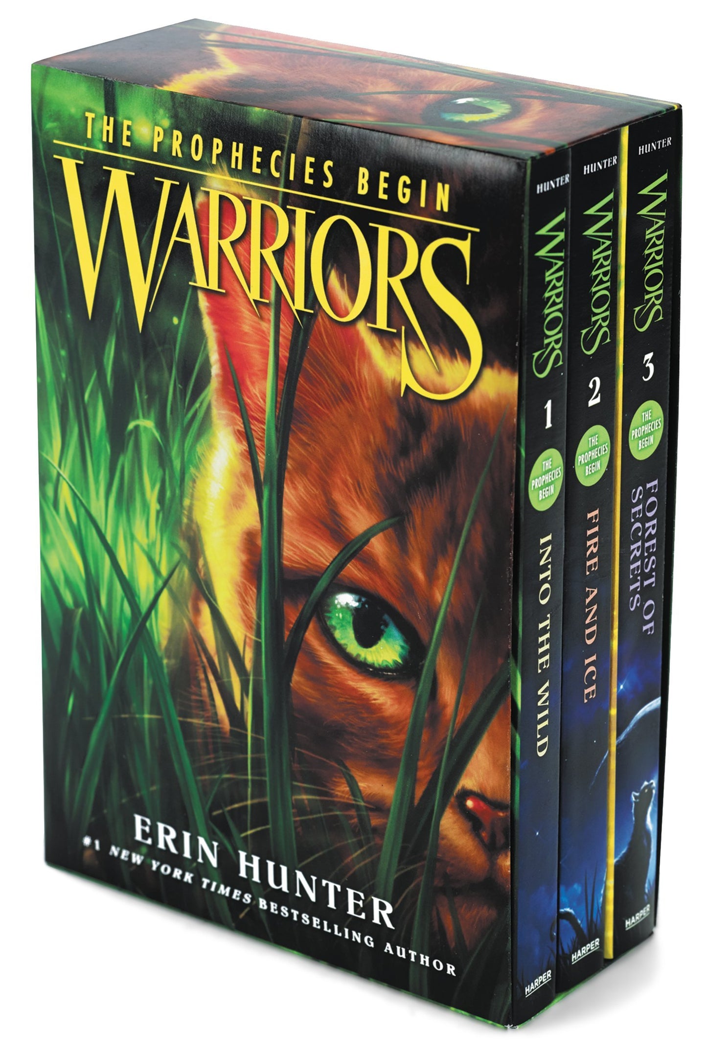 Warriors Box Set: Volumes 1 to 3: Into the Wild, Fire and Ice, Forest of Secrets book cover