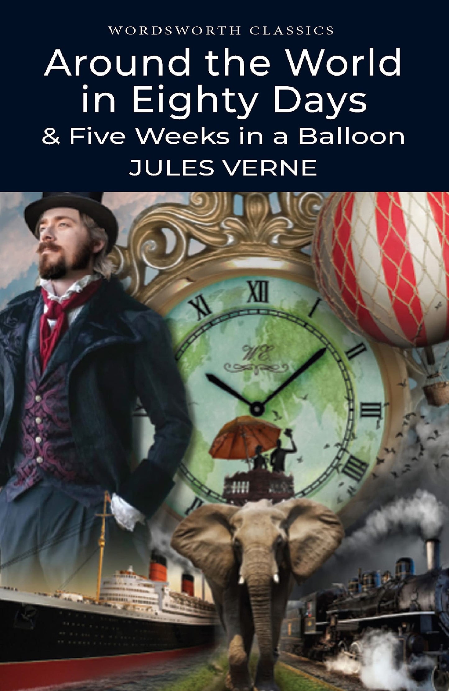 Around the World in 80 Days / Five Weeks in a Balloon book cover