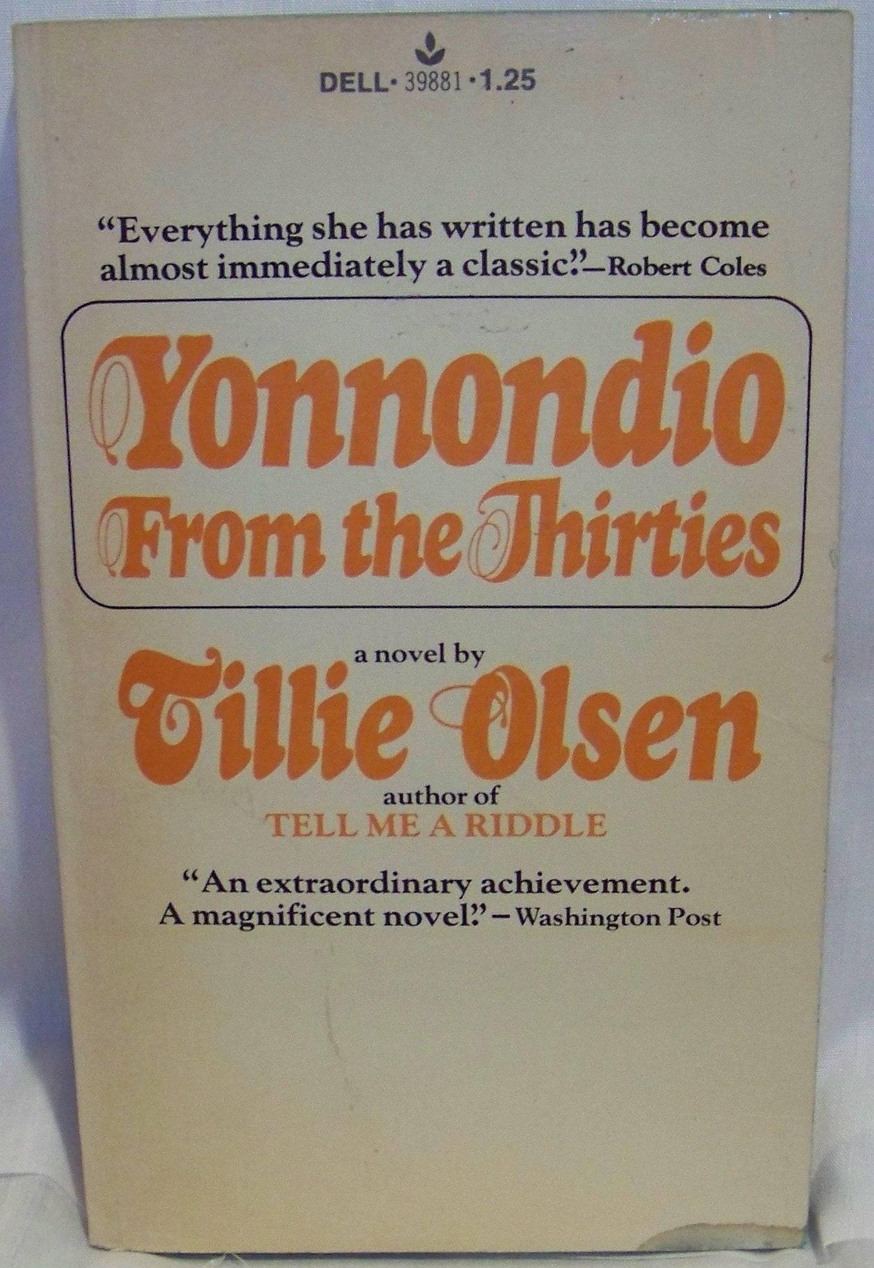 Yonnondio book cover