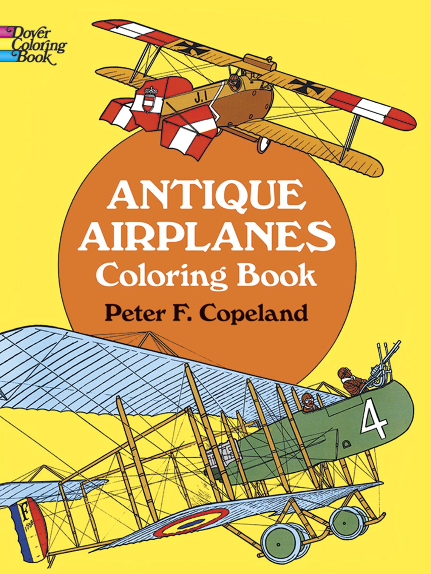 Antique Airplanes Coloring Book book cover