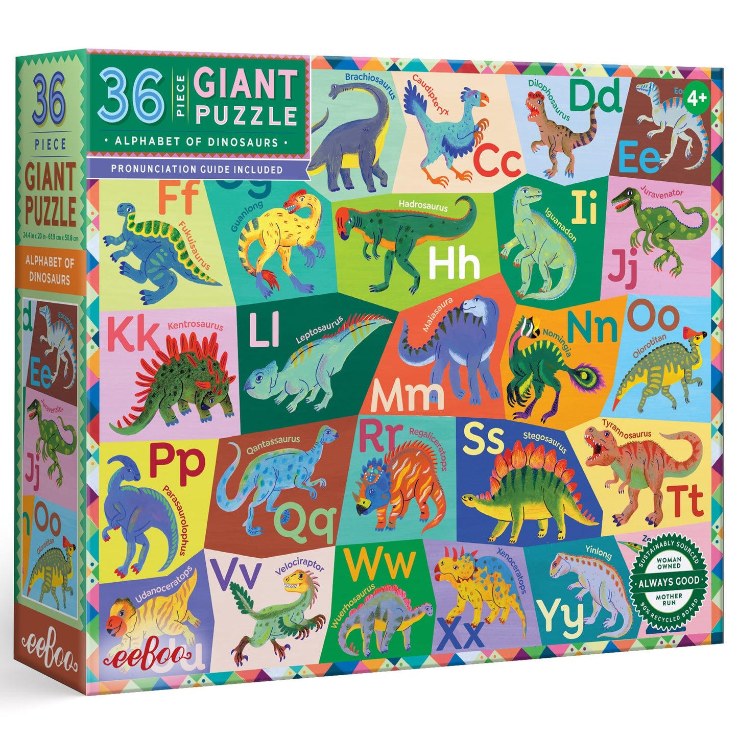 Alphabet of Dinosaurs 36 Piece Giant Puzzle book cover
