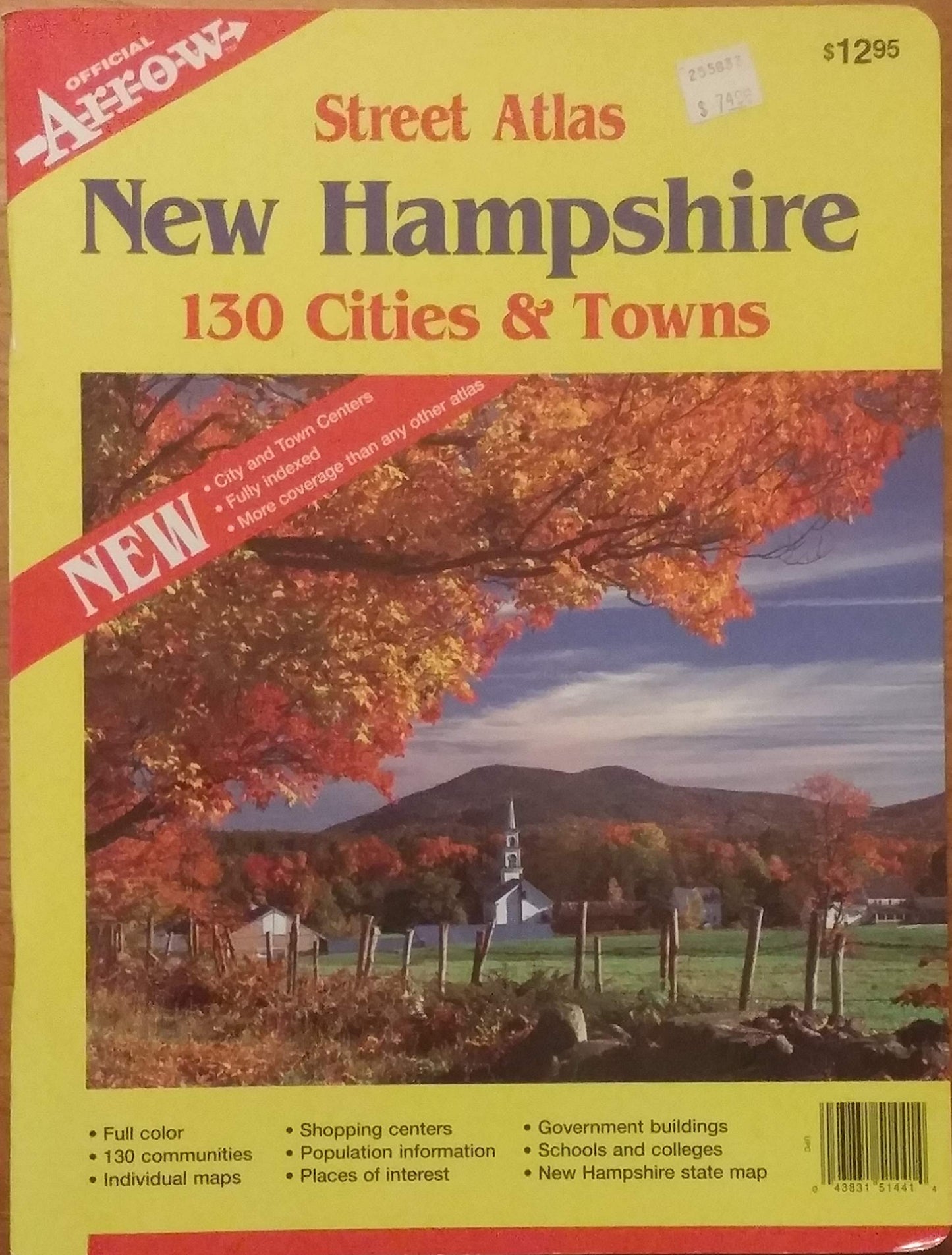 New Hampshire Street Atlas: 130 Cities & Towns book cover