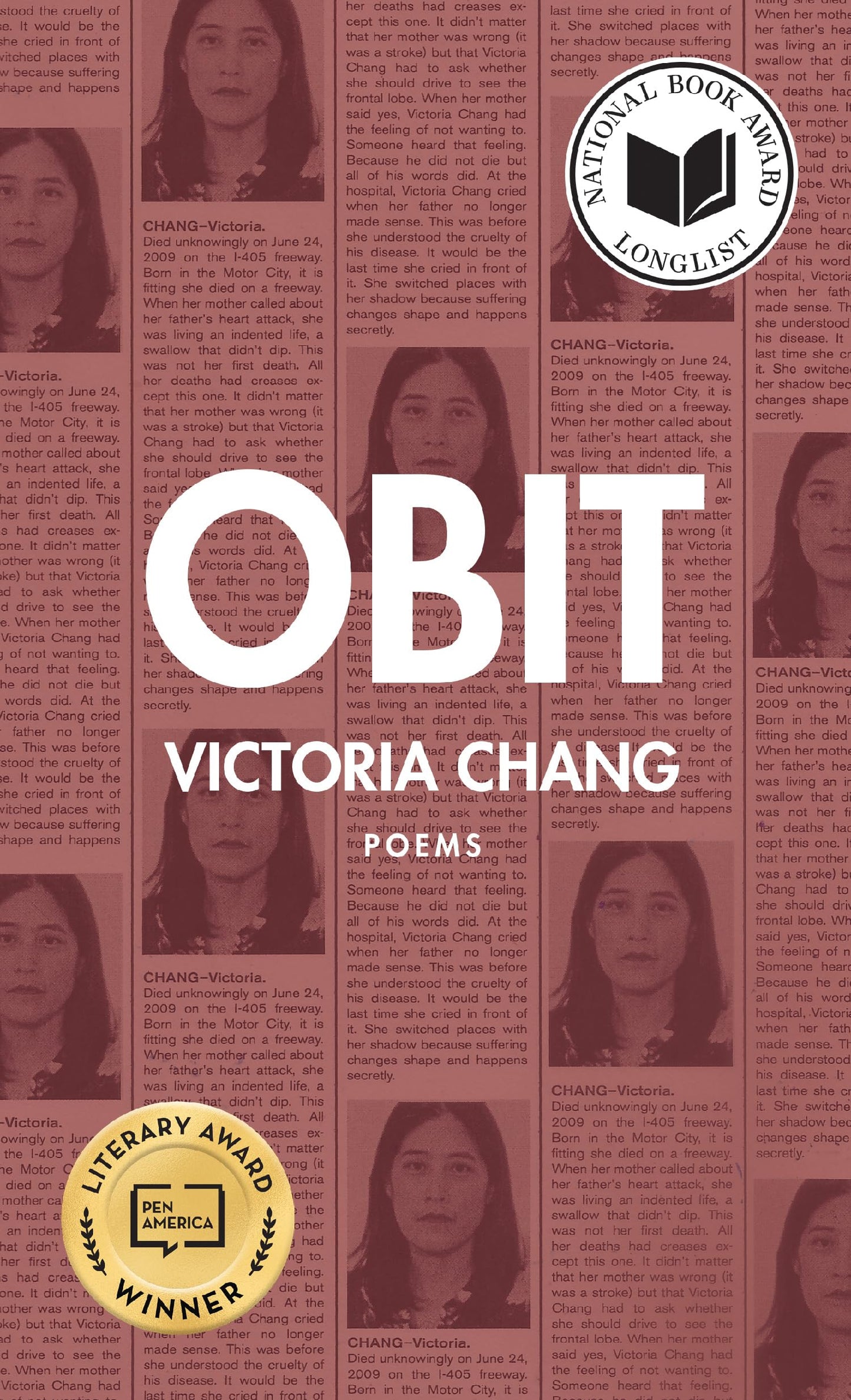 Obit book cover