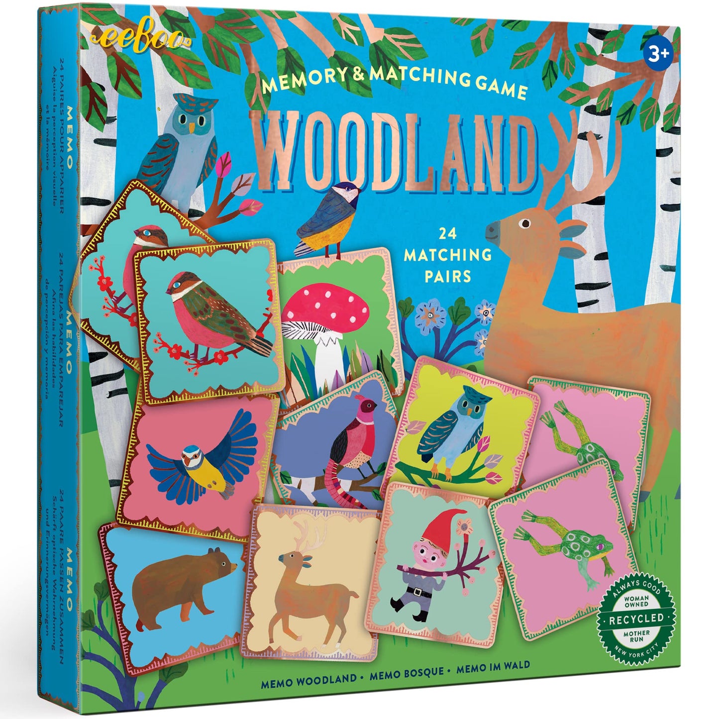 eeBoo Woodland Memory and Matching Game/Ages 5+ (MGWND) book cover