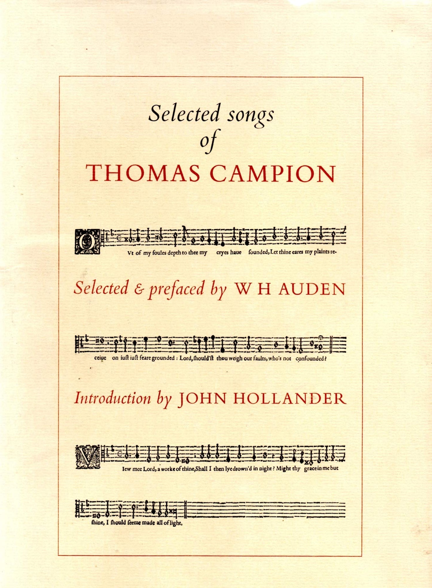 Selected Songs of Thomas Campion (Revised)