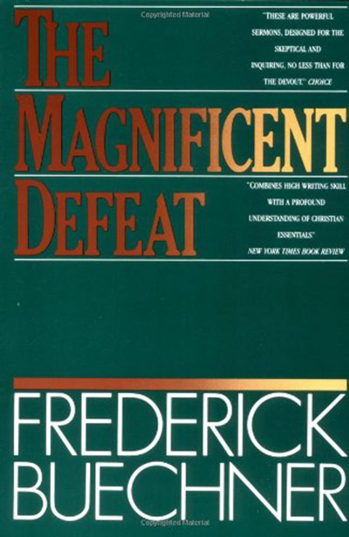 Magnificent Defeat book cover