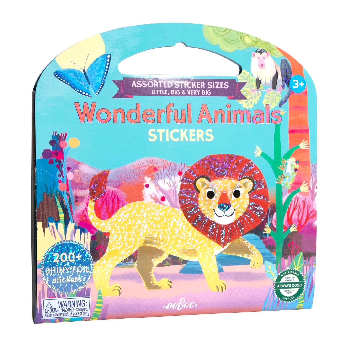 Wonderful Animals Shiny Stickers Book book cover