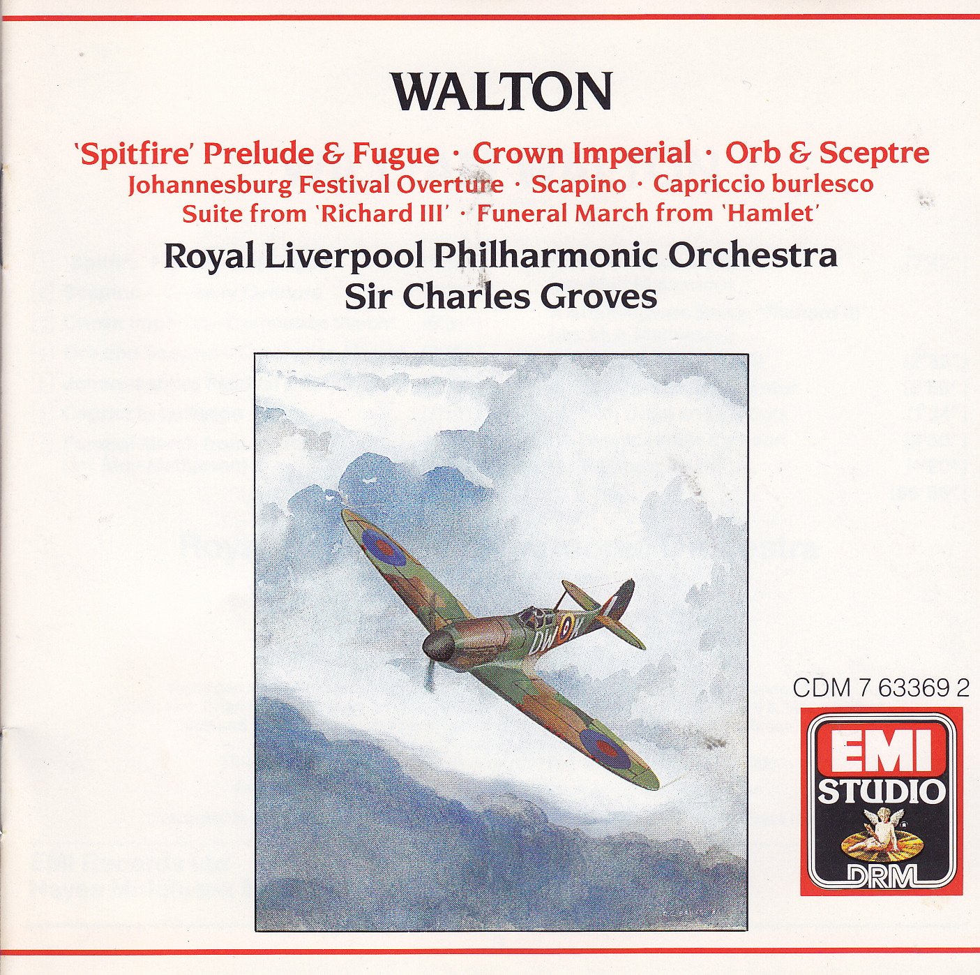 William Walton: 'Spitfire' Prelude & Fugue/Crown Imperial Coronation March/Orb & Sceptre Coronation March/A Shakespeare Suite - Richard III/Scapino Comedy Overture/Capriccio Burlesco book cover
