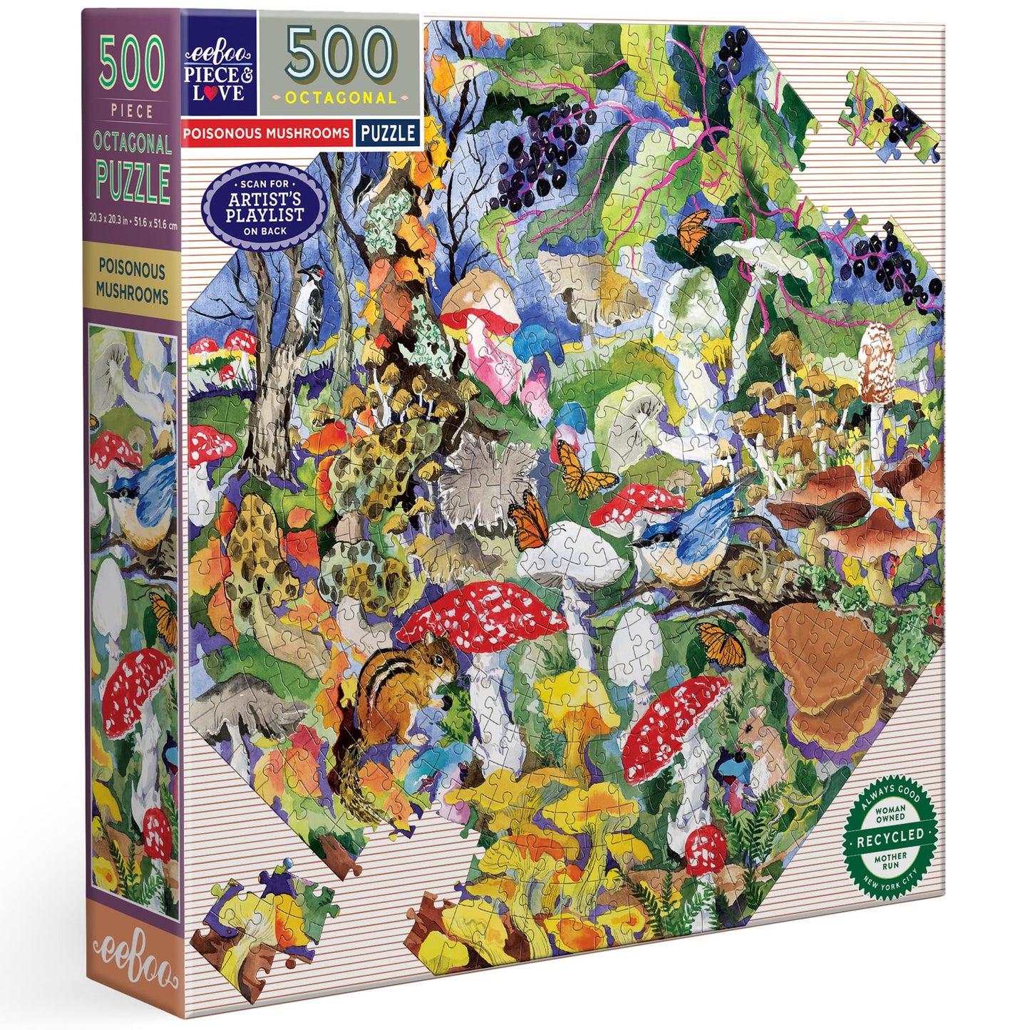 Poisonous Mushrooms 500 Piece Octagonal Puzzle book cover