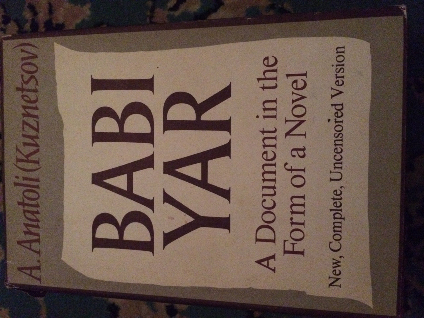 Babi Yar: A Document in the Form of a Novel book cover